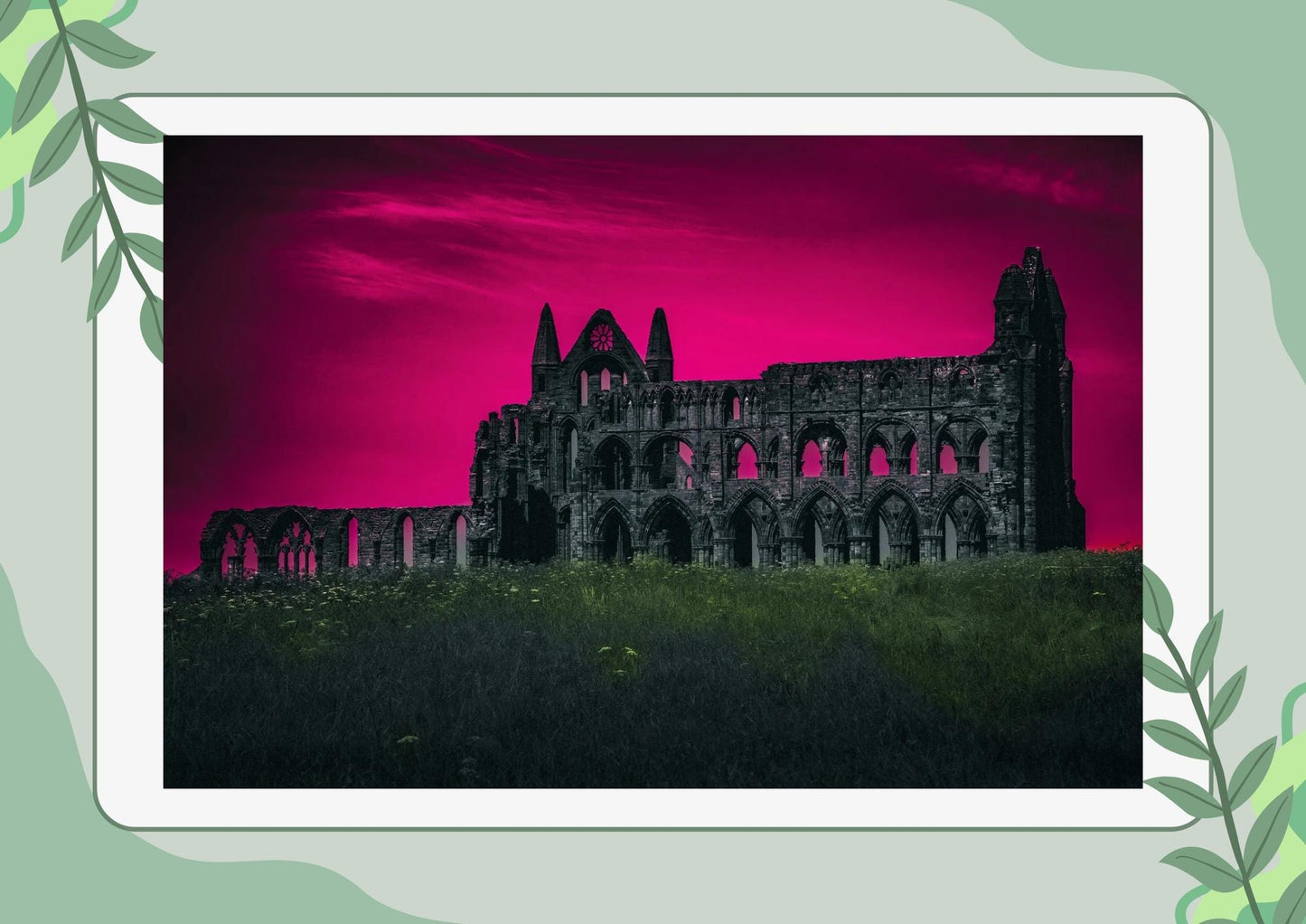 Whitby Abbey Print | Gothic Ruins Wall Art.