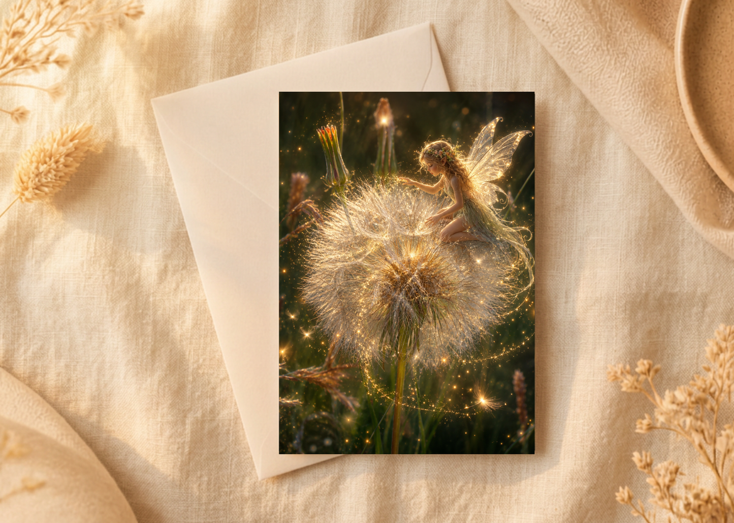 The wish keeper/Nature with a Touch of Magic Greeting Card | A5 Blank Card | Wildlife & Nature Art