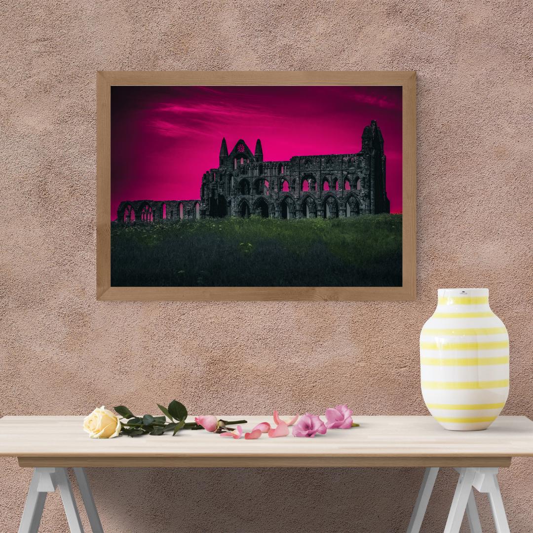 Whitby Abbey Print | Gothic Ruins Wall Art.
