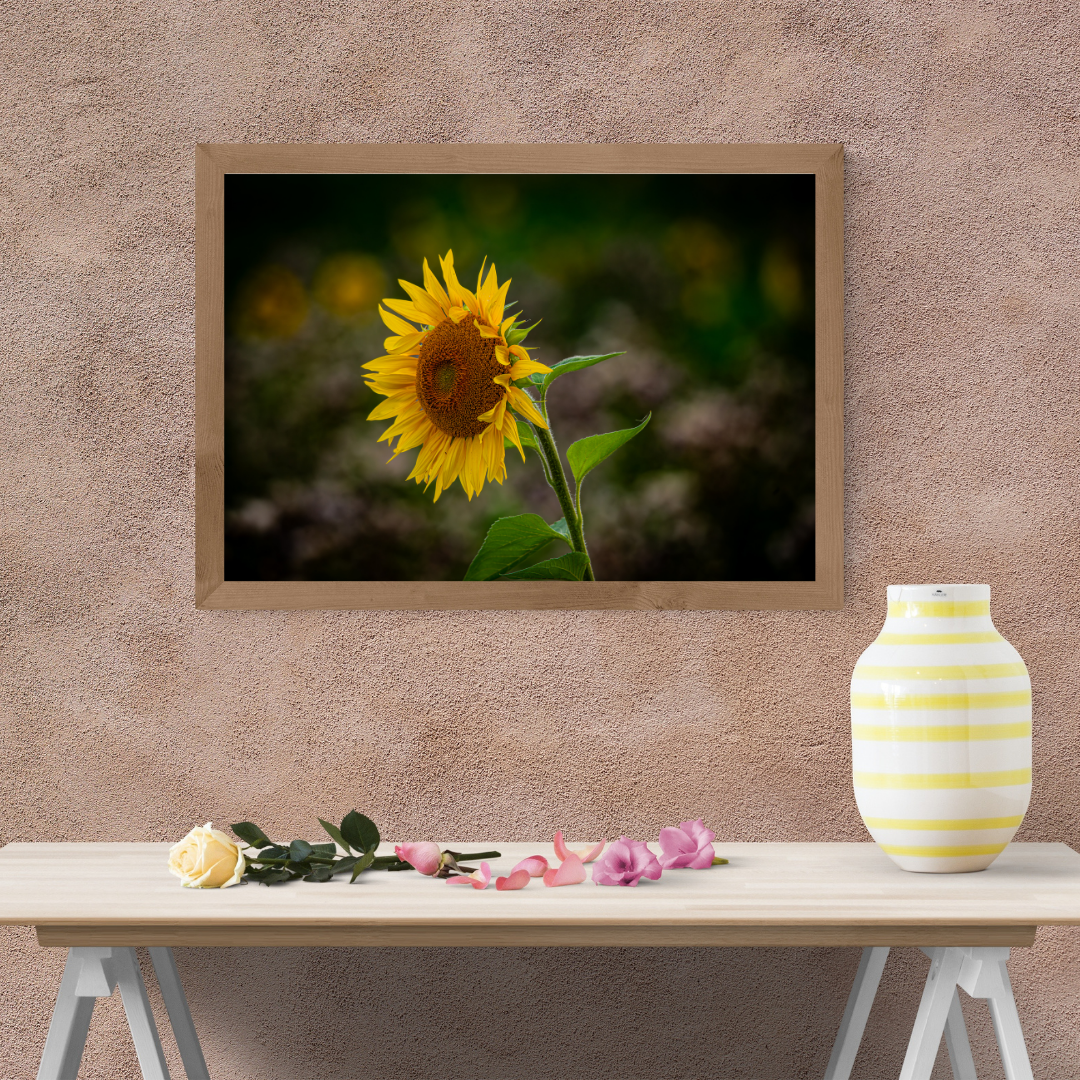 Beautiful Sunflower Portrait – Vibrant Yellow Wall Art Print