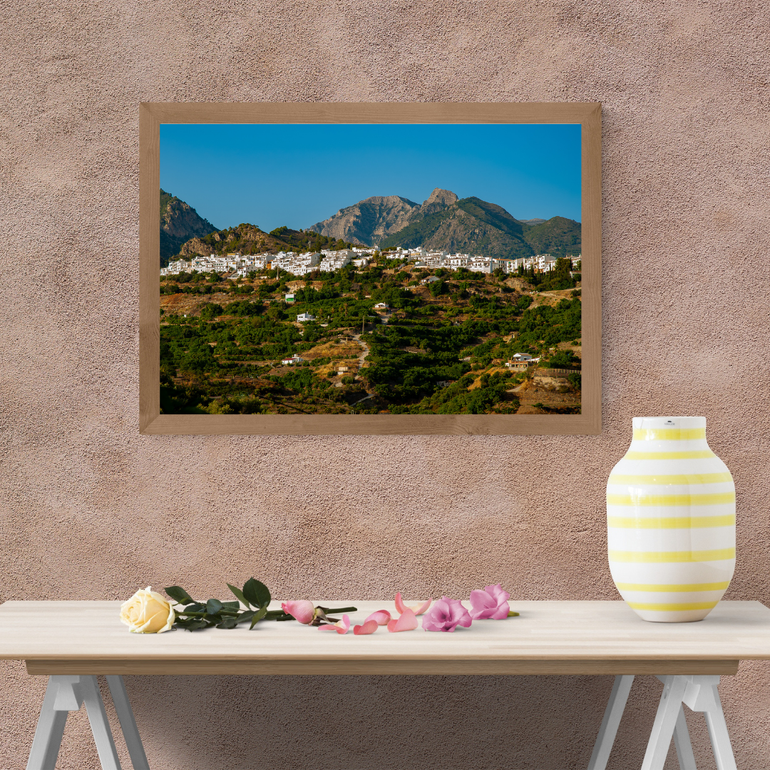 Frigiliana village and mountain view, Costa del Sol - Spain.