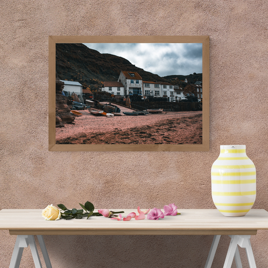 Staithes Harbour Print.