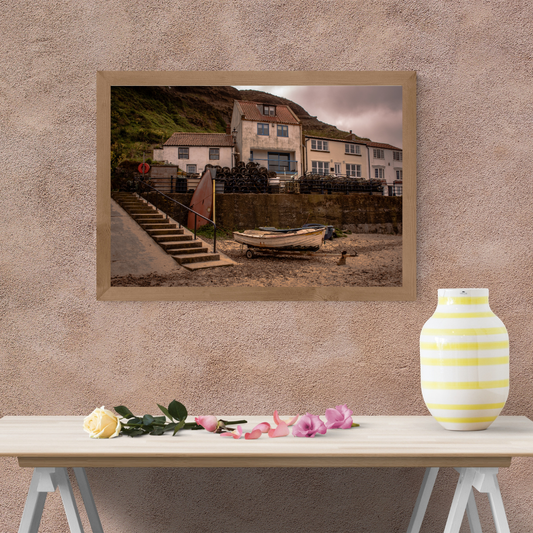 Staithes Harbour Print.