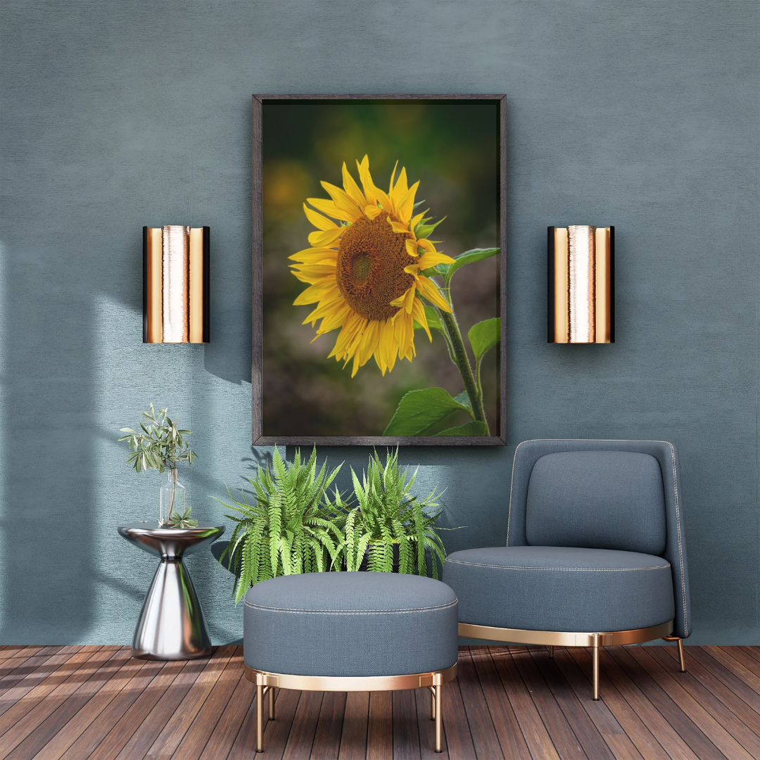Beautiful Sunflower Portrait – Vibrant Yellow Wall Art Print