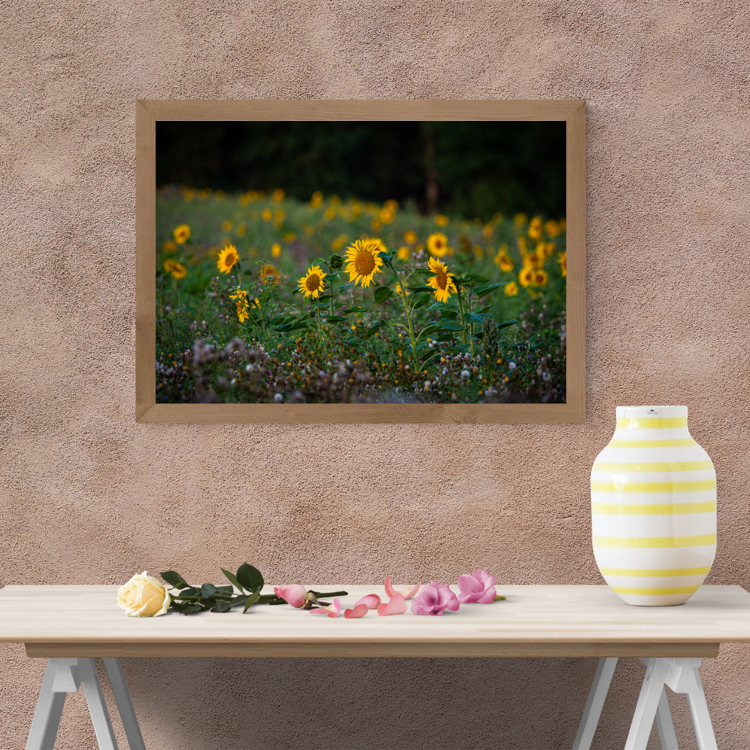 Beautiful Sunflowers – Vibrant Yellow Wall Art Print