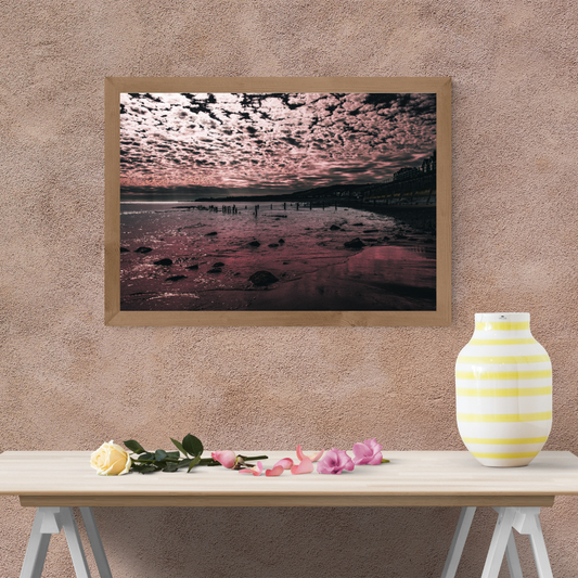 Summer Sunset Over Sandsend – Dramatic Yorkshire Coast Seascape Wall Art Print