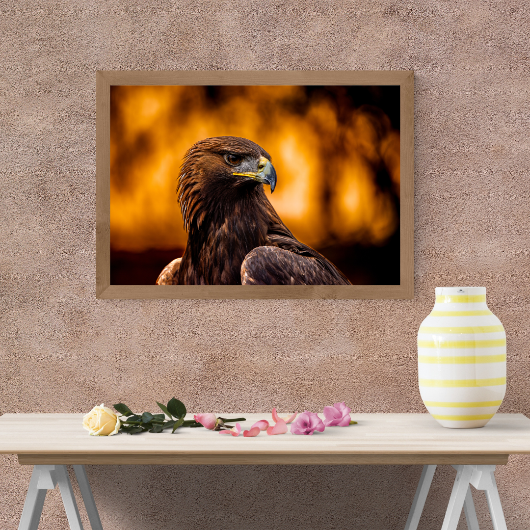 Majestic Golden Eagle Print – Wildlife Wall Art (landscape)