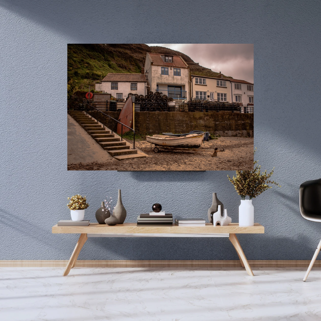 Staithes Harbour Print.