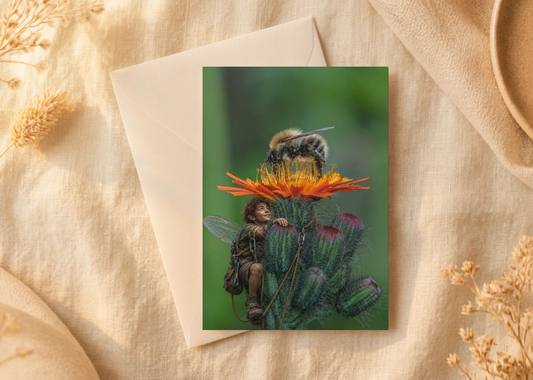 Nature's climber/Nature with a Touch of Magic Greeting Card | A5 Blank Card | Wildlife & Nature Art.