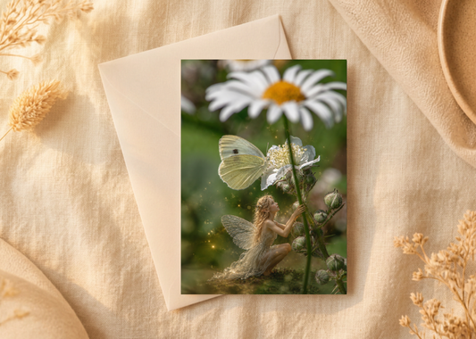 The Butterflies secret/Nature with a Touch of Magic Greeting Card | A5 Blank Card | Wildlife & Nature Art.