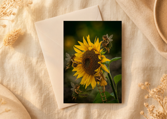 Gathering of the seeds/Nature with a Touch of Magic Greeting Card | A5 Blank Card | Wildlife & Nature Art.