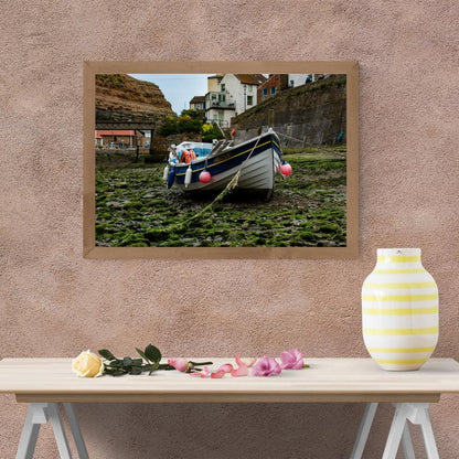 Staithes Harbour Boat Print.