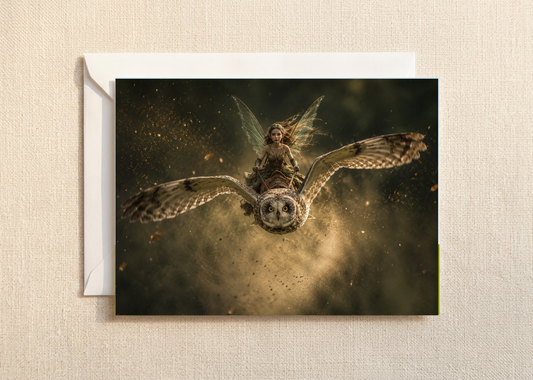 The fairies flight/Nature with a Touch of Magic Greeting Card | A5 Blank Card | Wildlife & Nature Art.