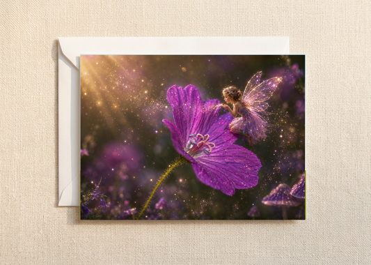 The violet wish/Nature with a Touch of Magic Greeting Card | A5 Blank Card | Wildlife & Nature Art.