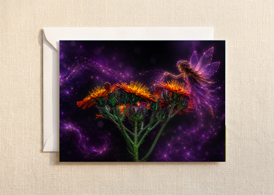 Whispers of Amethyst/Nature with a Touch of Magic Greeting Card | A5 Blank Card | Wildlife & Nature Art.