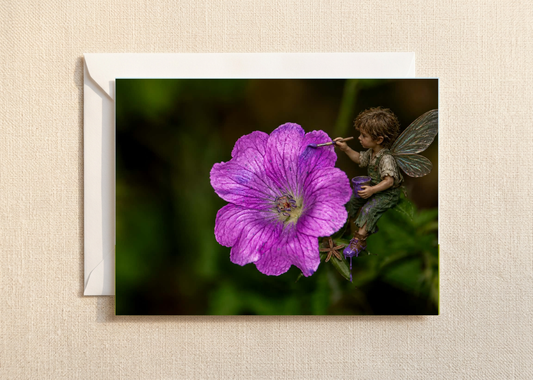 Painting natures masterpiece/Nature with a Touch of Magic Greeting Card | A5 Blank Card | Wildlife & Nature Art.