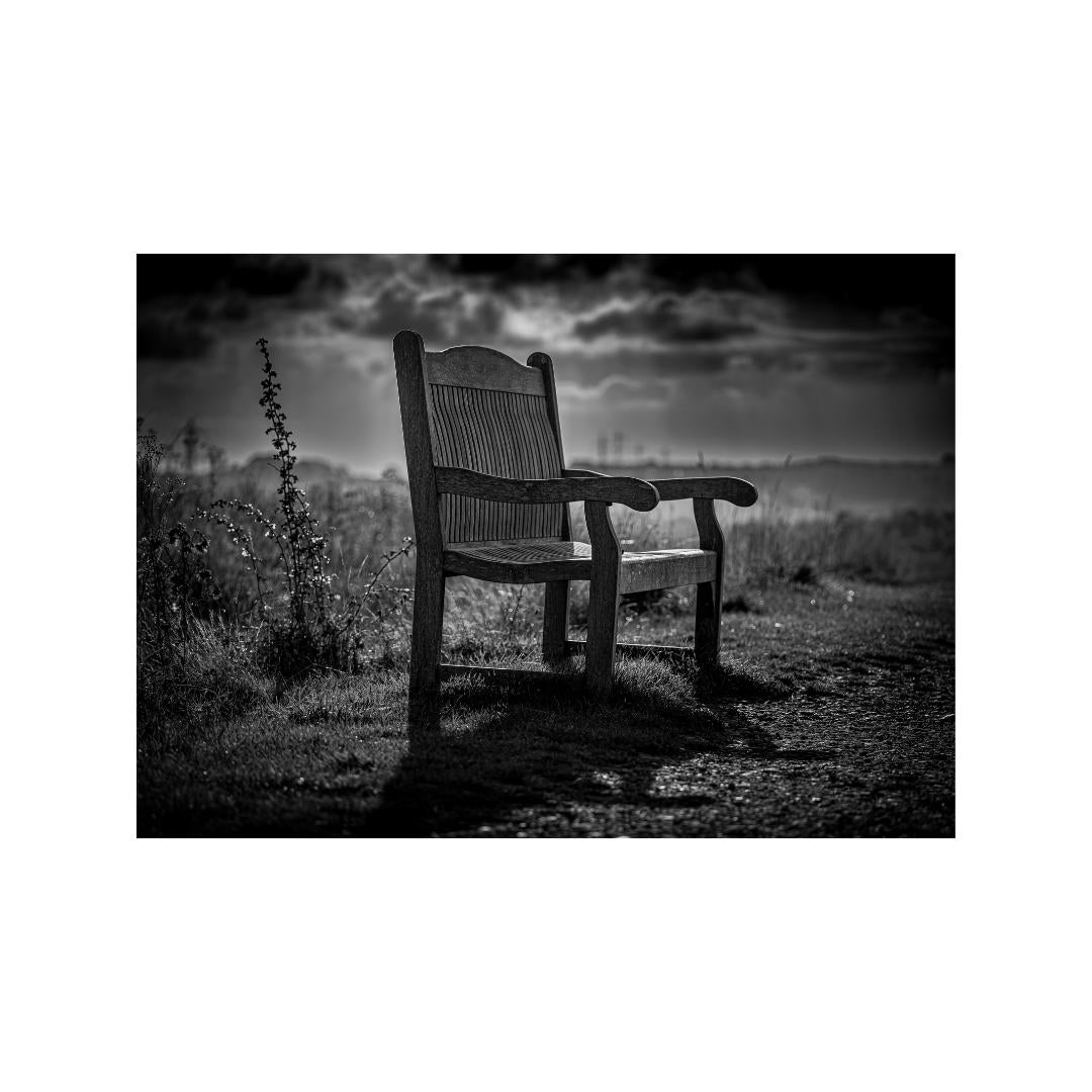 In Loving Memory Bench Print (Black and White)