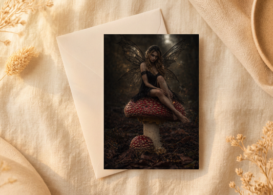 Moonlight fairy/Nature and wildlife Magic – A5 Blank Greeting Card