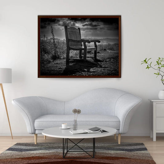 In Loving Memory Bench Print (Black and White)