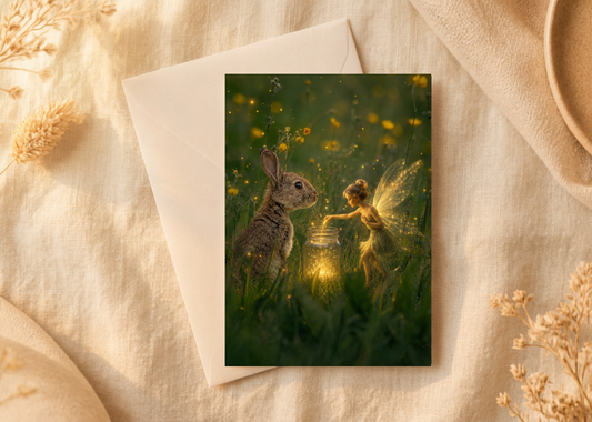 A jar full of wonder/Nature with a Touch of Magic Greeting Card | A5 Blank Card | Wildlife & Nature Art