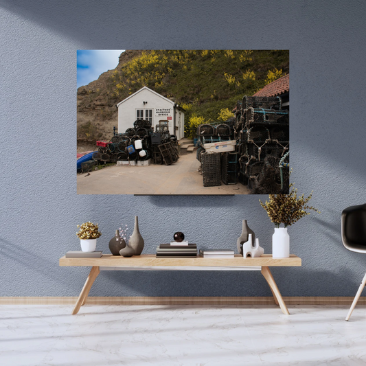 Staithes Harbour office Print.