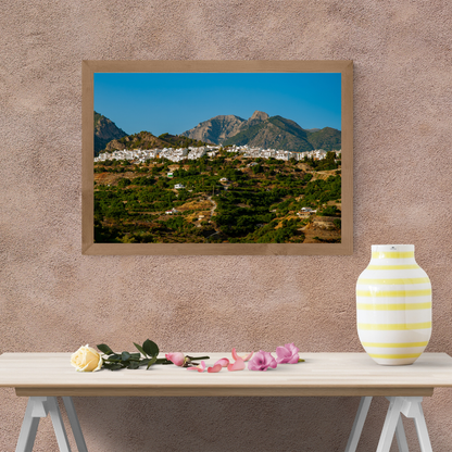 Frigiliana village and mountain view, Costa del Sol - Spain.