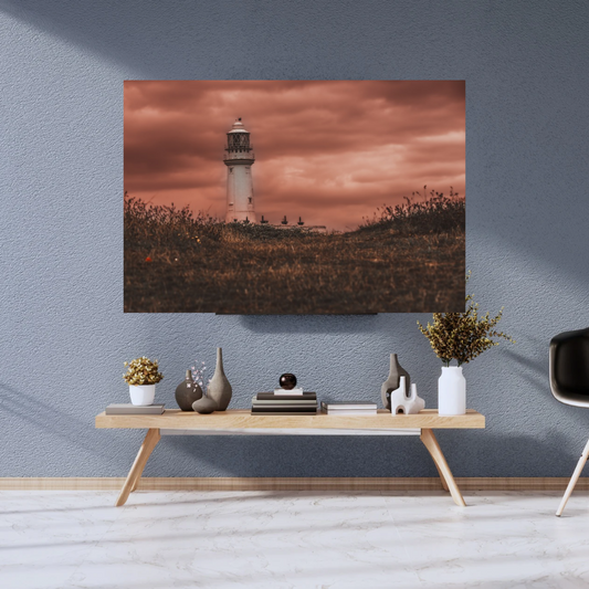 Stormy Flamborough head Lighthouse.