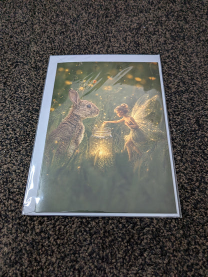 A jar full of wonder/Nature with a Touch of Magic Greeting Card | A5 Blank Card | Wildlife & Nature Art