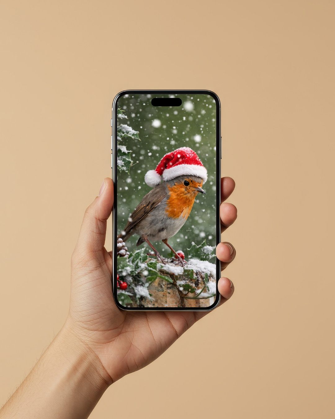 Festive Robin- FREE Digital Download / I phone / Android - Screensaver.