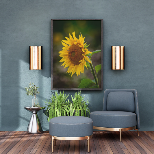 Beautiful Sunflower Portrait – Vibrant Yellow Wall Art Print