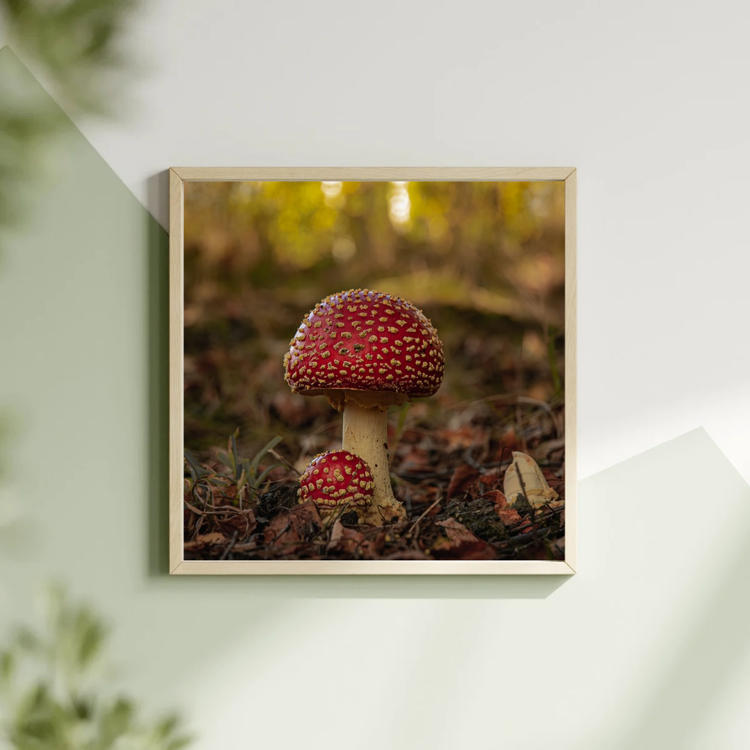 Agaric Mushroom portrait.