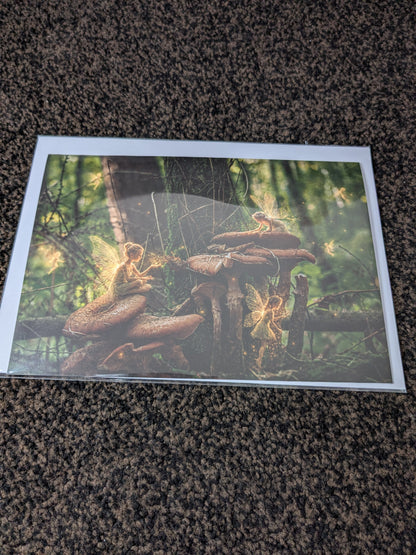 The fairy gathering/Nature with a Touch of Magic Greeting Card | A5 Blank Card | Wildlife & Nature Art