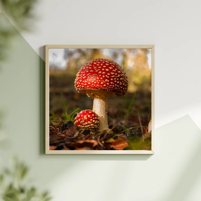 Fly Agaric Mushroom portrait.