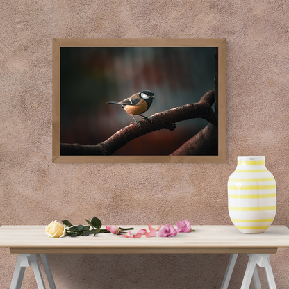 Great Tit on Branch – Wildlife Photography Print
