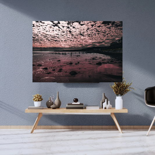 Summer Sunset Over Sandsend – Dramatic Yorkshire Coast Seascape Wall Art Print