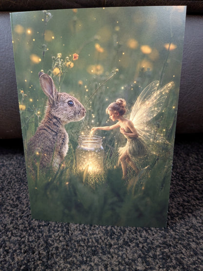A jar full of wonder/Nature with a Touch of Magic Greeting Card | A5 Blank Card | Wildlife & Nature Art