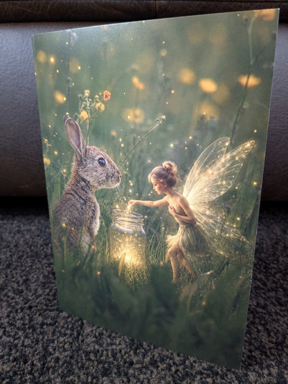 A jar full of wonder/Nature with a Touch of Magic Greeting Card | A5 Blank Card | Wildlife & Nature Art