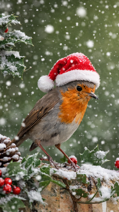 Festive Robin- FREE Digital Download / I phone / Android - Screensaver.