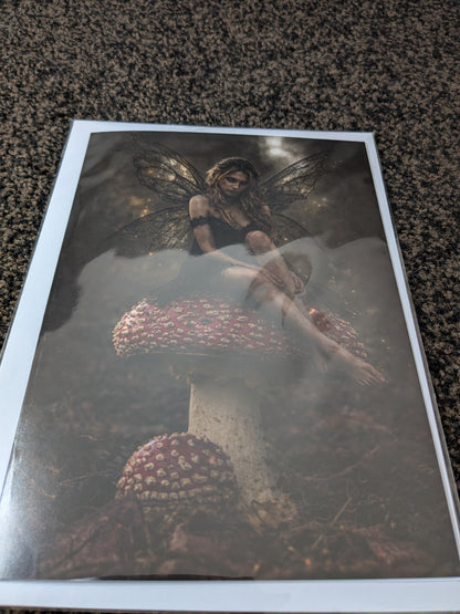 Moonlight fairy/Nature and wildlife Magic – A5 Blank Greeting Card
