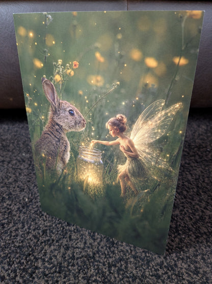 A jar full of wonder/Nature with a Touch of Magic Greeting Card | A5 Blank Card | Wildlife & Nature Art